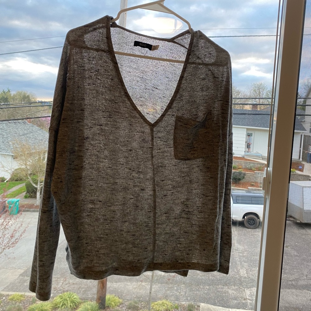 BDG | Grey Sweater Knit Top | XS